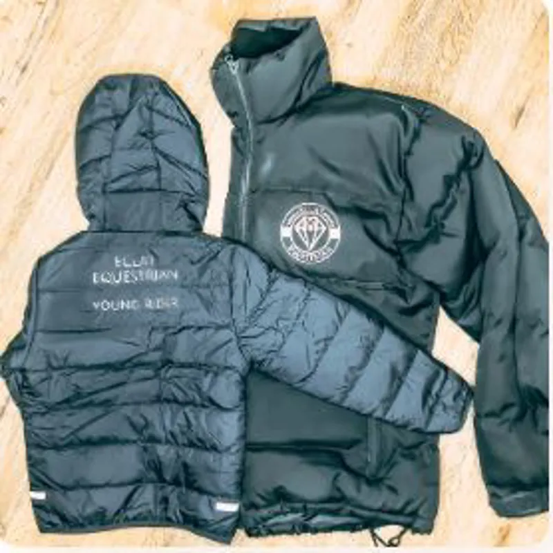 Eclat Equestrian Young Rider Puffer Jacket - Navy-1